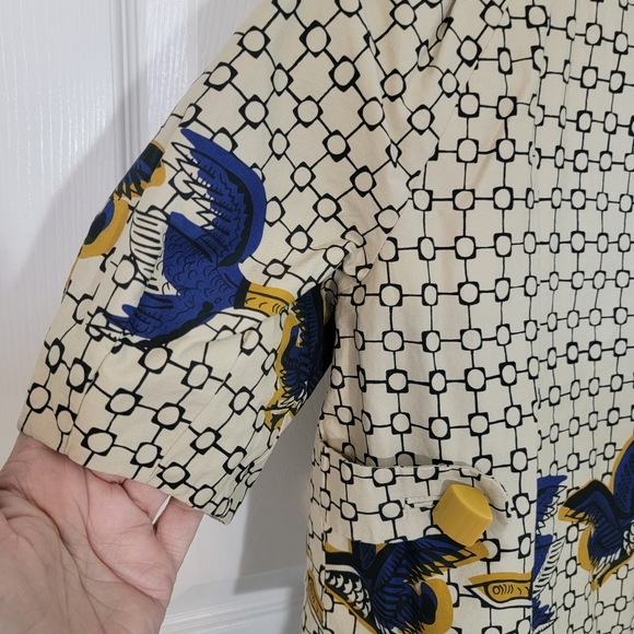 Vintage Anthropologie Taikonhu Blue Bird Cropped Jacket - Picture 5 of 16